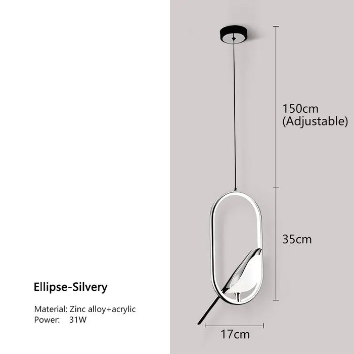 Magpie Bird Pendant Lamp