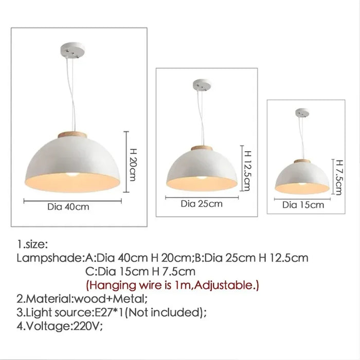 Nordic Dome LED Pendant Lamp