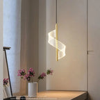 Golden Spiral Pendant Light