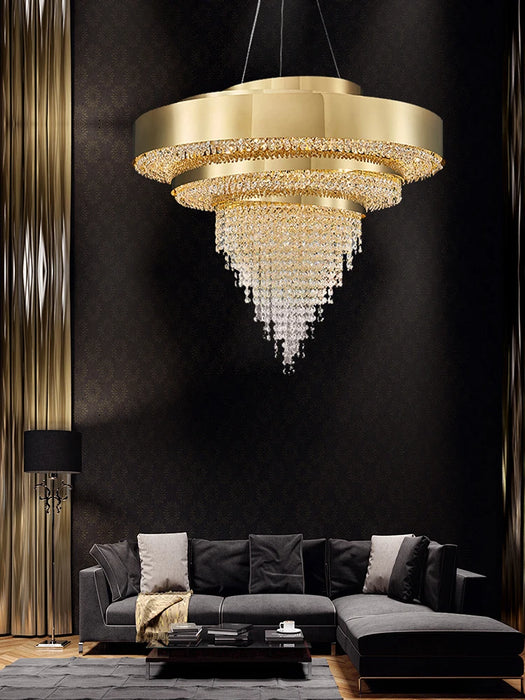 Crystal Cascade Chandelier