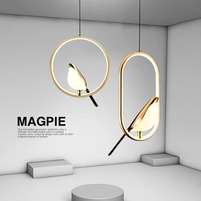 Magpie Bird Pendant Lamp