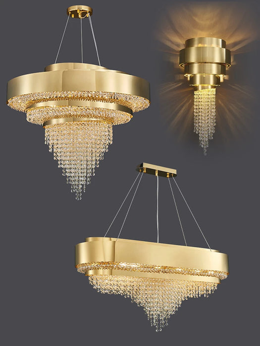 Crystal Cascade Chandelier
