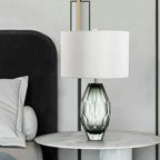 Smoked Glass Table Lamp