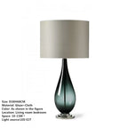 Smoked Glass Table Lamp