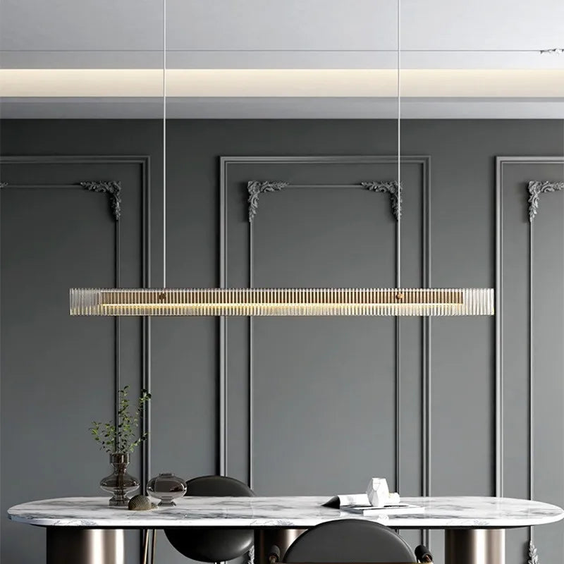 Fluted Crystal Pendant Lamp