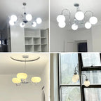 Nordic Chrome Glass Ball Chandelier