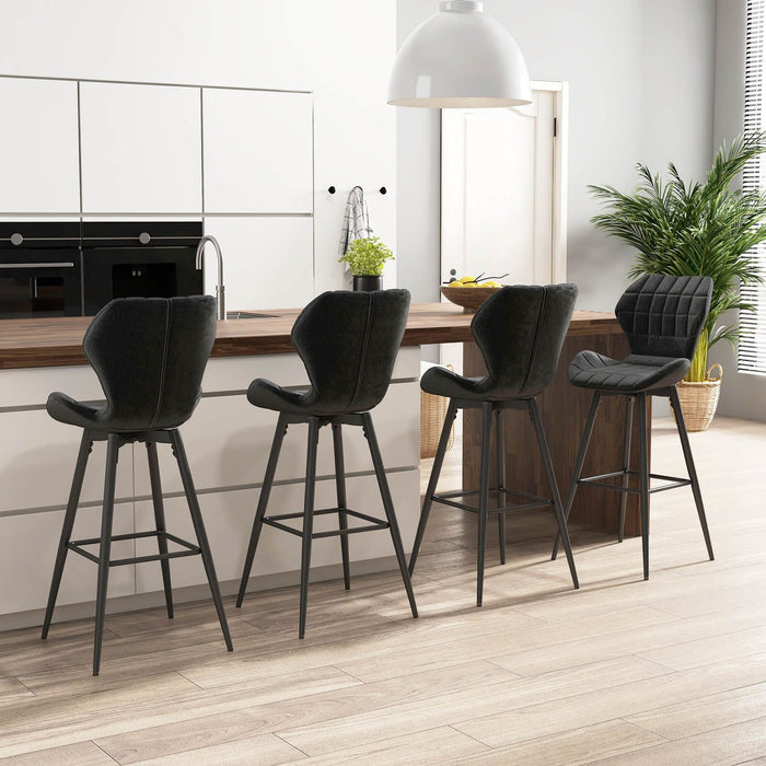 SEDOL Set of 2 Modern Upholstered Bar Stools Counter Height Kitchen Island Chairs