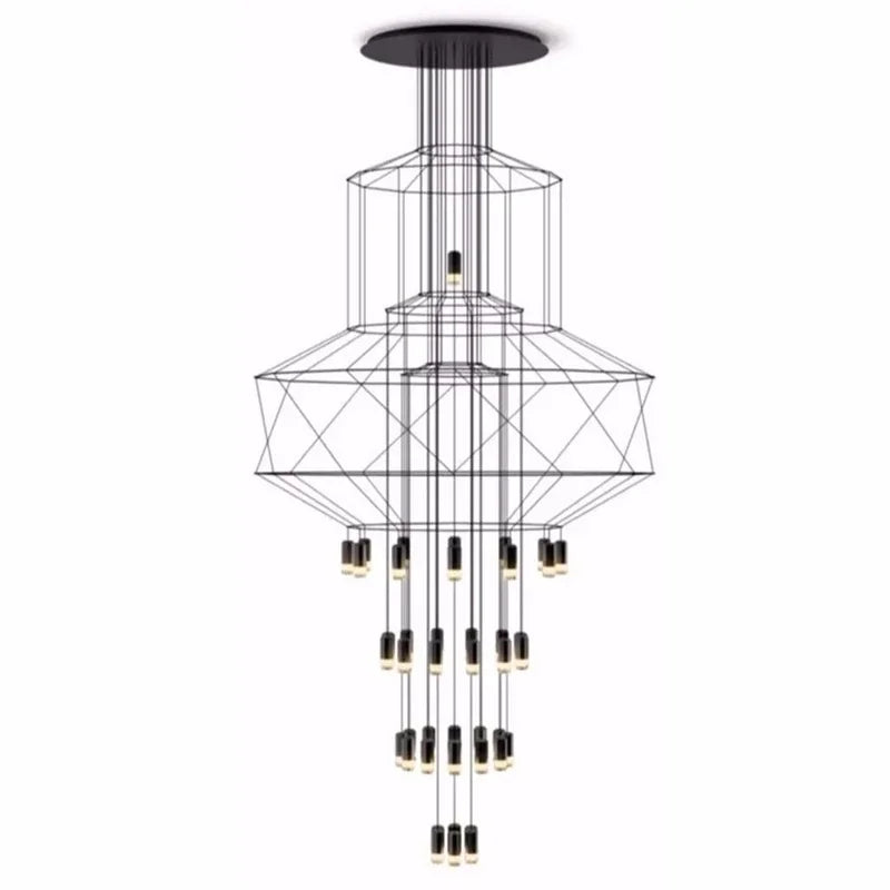 Nordic Black Wireflow Pendant Light