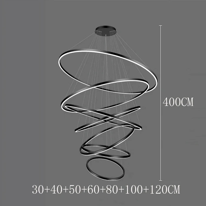 Celestial Orbit Rings Chandelier