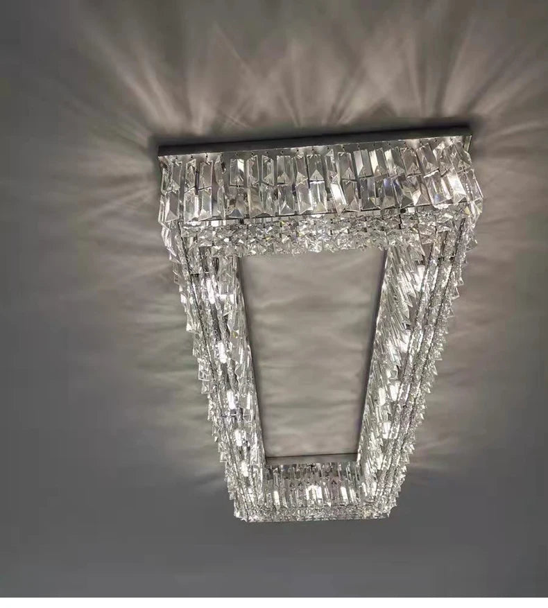 Rectangular Crystal Ceiling Light