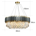 Black & Gold Crystal Chandelier