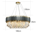 Black & Gold Crystal Chandelier