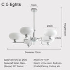 Nordic Chrome Glass Ball Chandelier