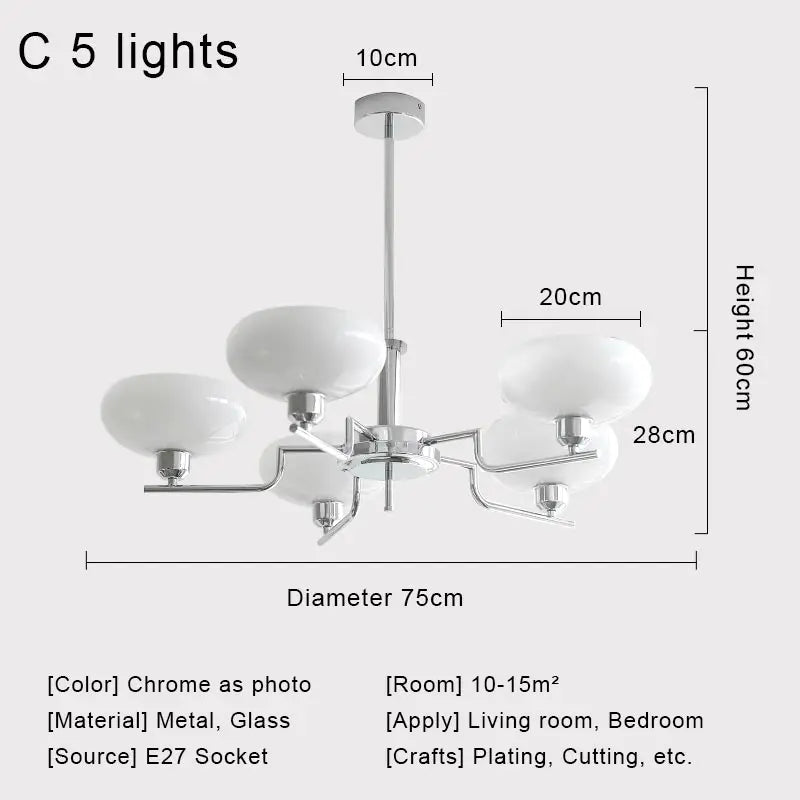 Nordic Chrome Glass Ball Chandelier