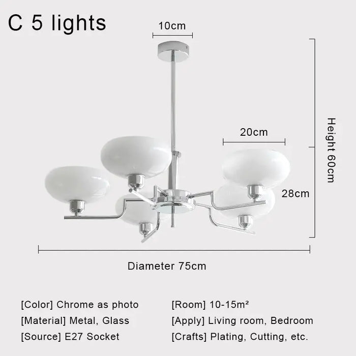 Nordic Chrome Glass Ball Chandelier
