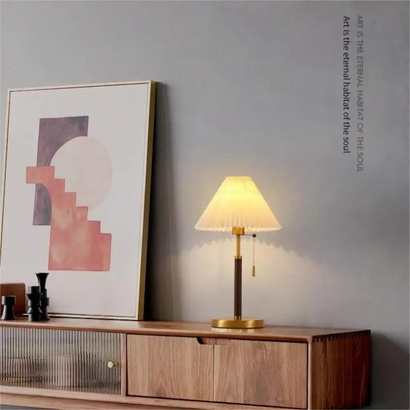Pleated Shade Table Lamp