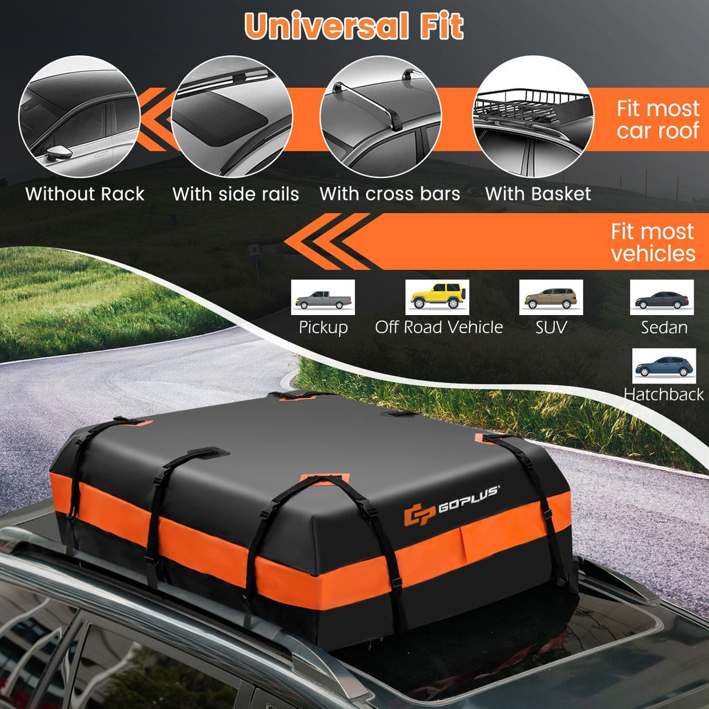 SEDOL 424L Waterproof Rooftop Cargo Bag | Universal Car Roof Luggage Carrier for Vehicles With or Without Racks | Heavy-Duty PVC with Anti-Slip Mat, 10 Reinforced Straps & 4-Digit Security Lock