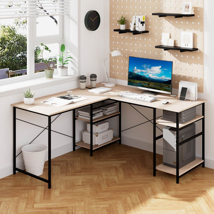 SEDOL 2-in-1 Industrial L-Shaped Desk Transformable 2-Person Double Workstation