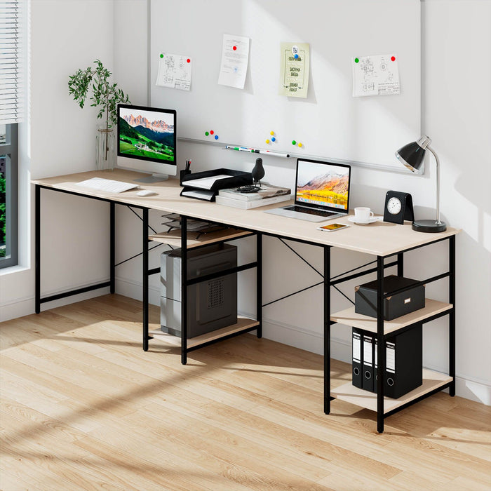 SEDOL 2-in-1 Industrial L-Shaped Desk Transformable 2-Person Double Workstation