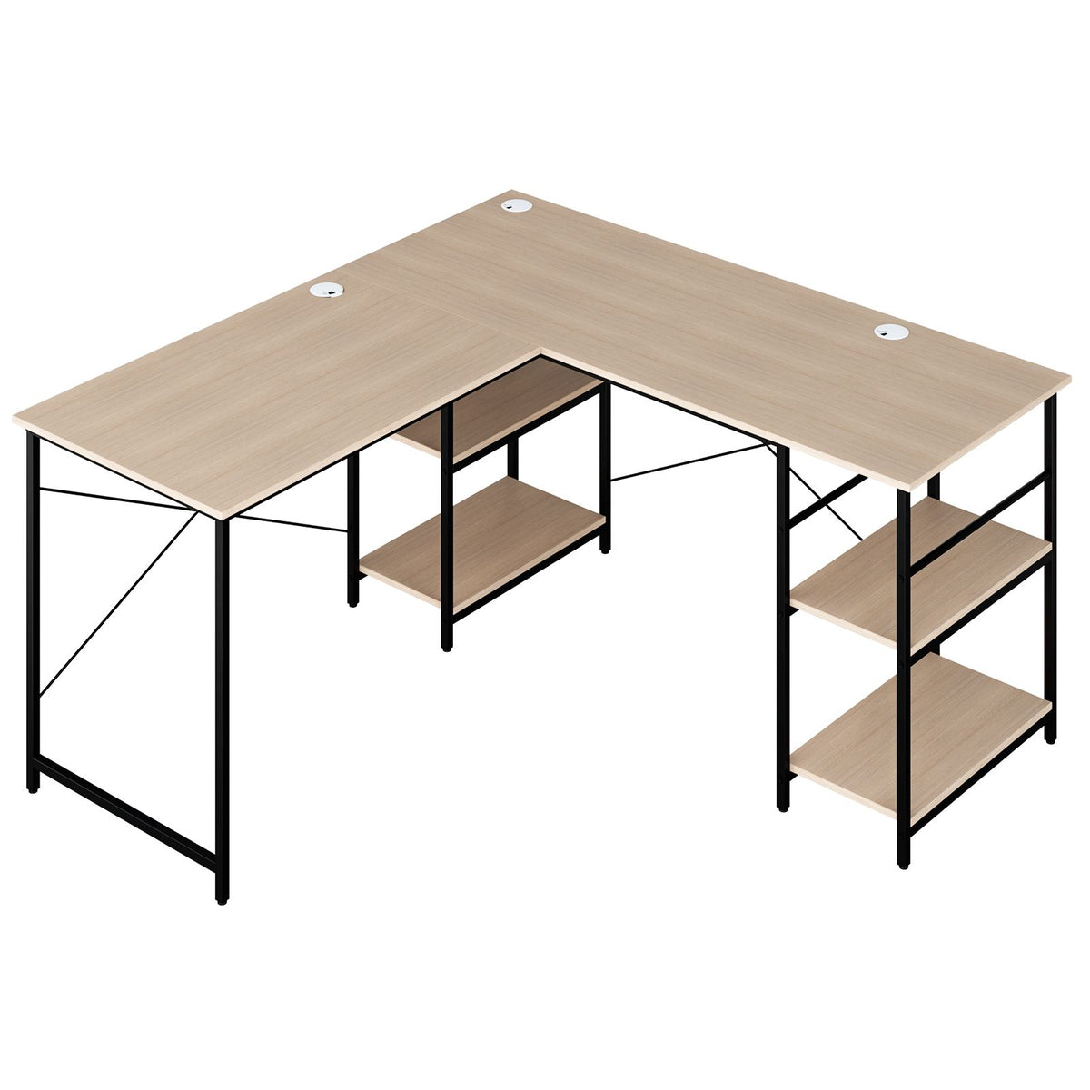 SEDOL 2-in-1 Industrial L-Shaped Desk Transformable 2-Person Double Workstation
