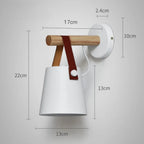 Wooden Belt-Hanging Wall Lamp