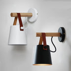 Wooden Belt-Hanging Wall Lamp