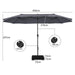 4.5m Double-Sided Outdoor Garden Parasol