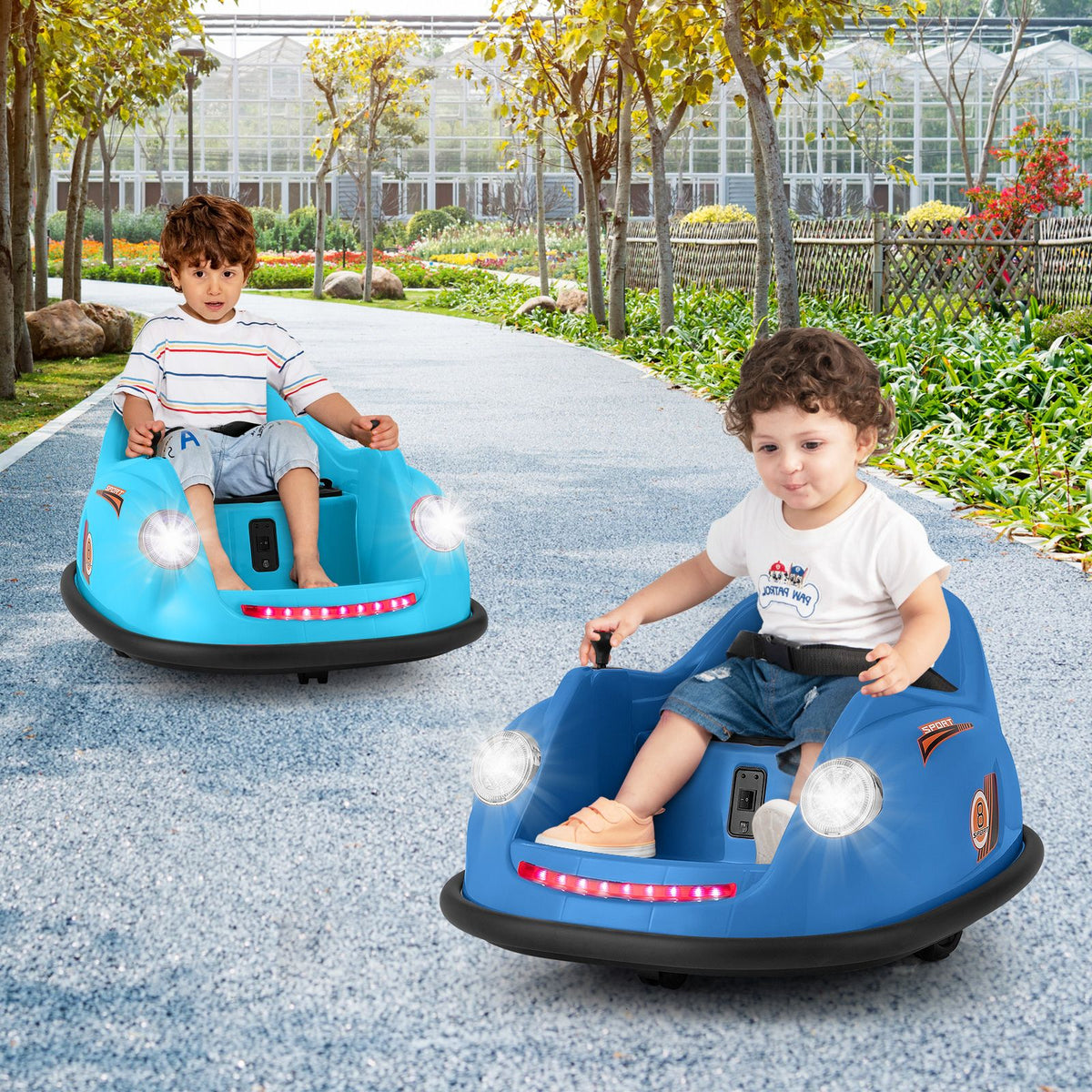SEDOL 12V High-Torque Kids Bumper Car with Dual 10,000 RPM Motors 360° Zero-Turn Dual Levers Parental Remote Control and Wall-Safe Reinforced Bumper