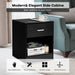 2-Tier Nightstand with Drawer and Open Component