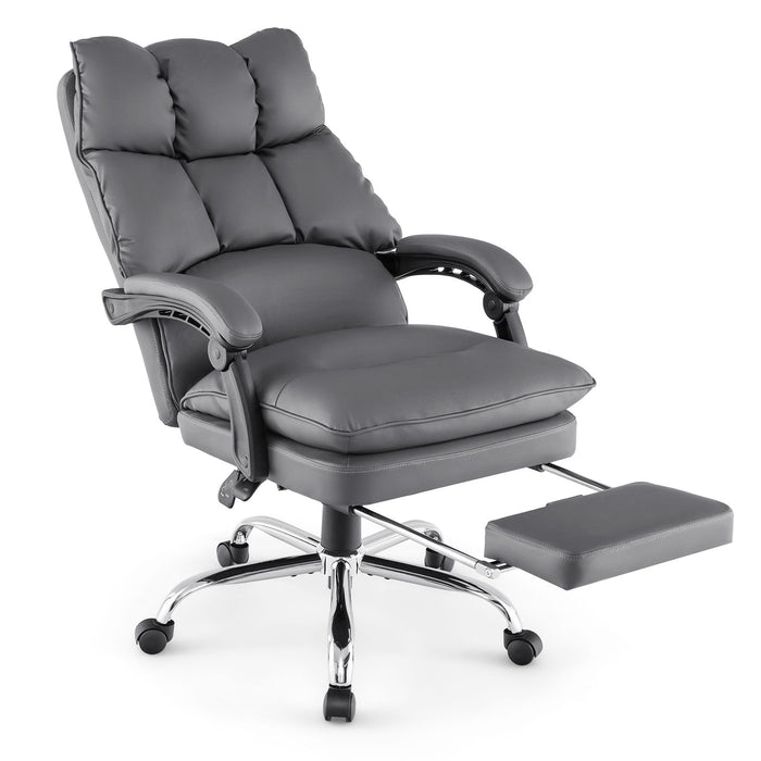 Ergonomic Adjustable High Back Rolling Computer Chair with Retractable Footrest