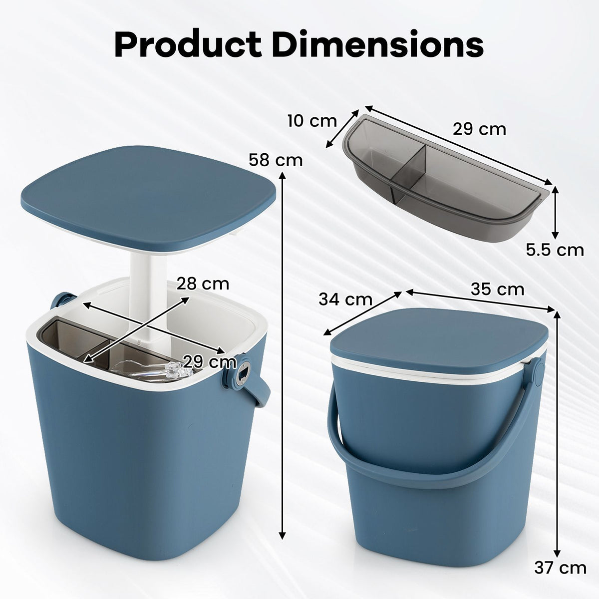 Portable Cooler Side Table – 3-in-1 Ice Chest, Side Table & Bottle Opener Unit