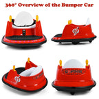 SEDOL Kids 6V Electric Bumper Car for Toddlers 360° Zero-Turn Waltz Car with Parental Remote Control Wall-Safe Rubber Bumper and Flashing LED Light Show