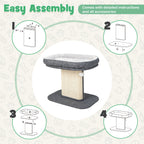 2-Tier Cat Tree with Sleeping Perch Sisal Scratching Plate and Ball