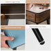 Vanity Table Set with 3-Color LED Lights Mirror and Charging Station
