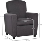 SEDOL Kids Recliner Armchair with Integrated Footrest 2-in-1 Children’s Sofa Lounger with Breathable Linen Fabric and Solid Wood Frame for Playroom & Bedroom