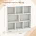 8-Cube Bookshelf with 2 Anti-Tipping Kits and Display Shelf for Home