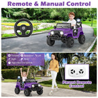 SEDOL 12V High-Performance Kids Ride-On Truck with Parental Remote Control Dual 35W Motors All-Terrain Traction and Wireless Bluetooth Music Player