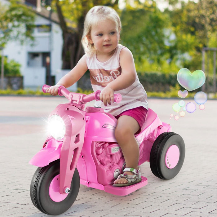 6V Kids Electric Motorcycle – Bubble Maker, Music & LED Headlights