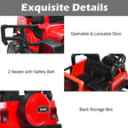 SEDOL 2-Seater 12V Electric Kids Ride-On Truck with Dual Storage Compartments Parental Remote Control High-Capacity 7Ah Battery and All-Terrain Spring Suspension – 50kg Limit