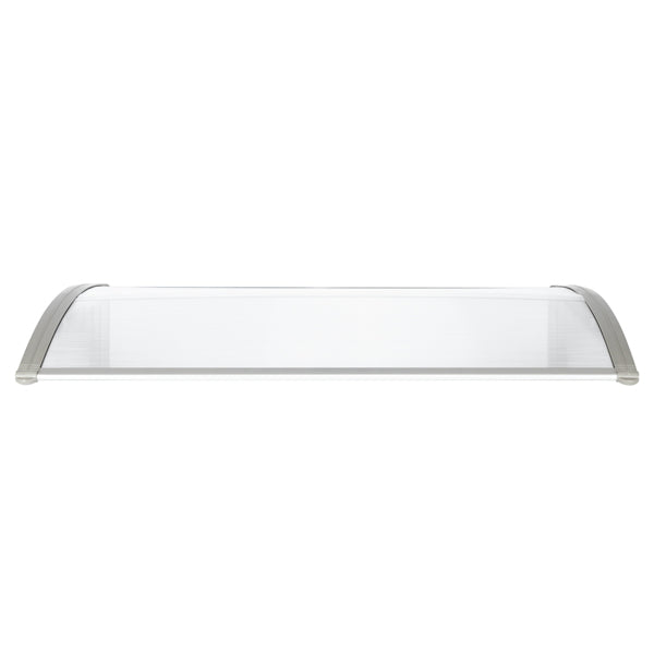 120x80cm Door Canopy – Outdoor Rain Cover Awning for Front Door, Window or Patio (White/Grey)