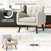 Mid-Century Modern Upholstered Accent Chair with Rubber Wood Legs