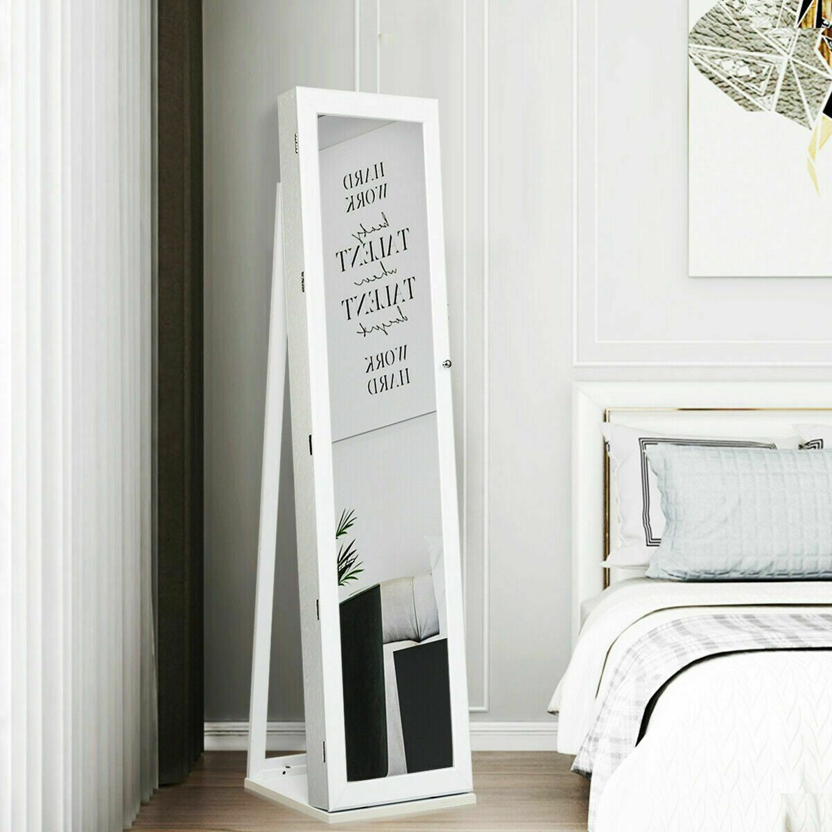 3-In-1 Mirrored Jewellery Armoire with Display Shelves