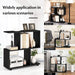 2-Tier Irregular Storage Shelf Wood Shelving Units with 4 Compartments