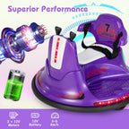 SEDOL 12V High-Performance Kids Bumper Car with 360° Zero-Turn Dual Joysticks Parental Remote Control LED Surround Lighting and Integrated USB/Story Hub