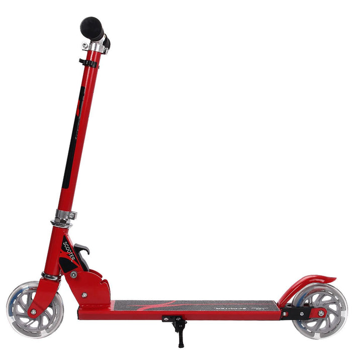 Aluminium Folding Stunt Scooter with LED Wheels – Kids T-Bar Kick Scooter