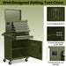 High-Capacity Rolling Tool Cabinet – Lockable Wheels, Metal 2‑in‑1 Chest & Base