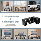 3 Pieces Convertible TV Stand for Tvs up to 65 Inches