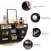 Living Room Console Table for Tvs with Wooden Fireplace and 2 Cabinets