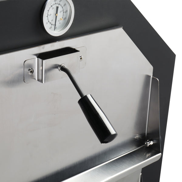 Outdoor Wood-Fired Pizza Oven – Portable Garden Pizza Maker with Stone, Peel & Grill Rack