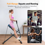 Squat Rowing Machine – 2-in-1 Foldable Exercise Equipment, Glute Trainer & Leg Workout Machine